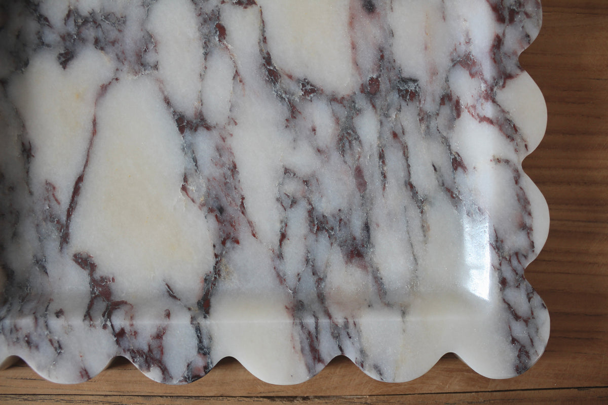 The Cyrus Tray- Calacatta Viola Square