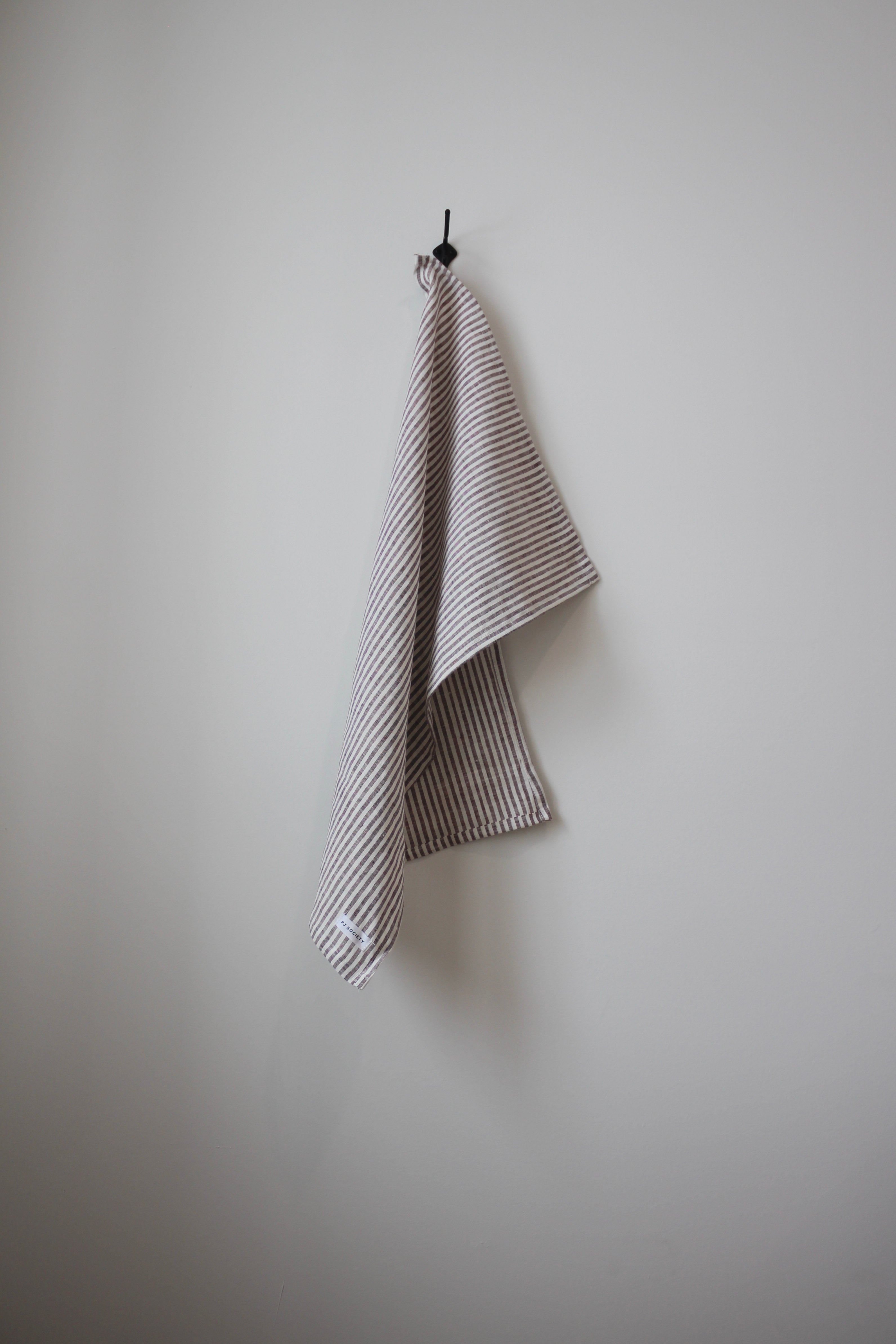 The Sawyer Tea Towel- Chocolate Stripe