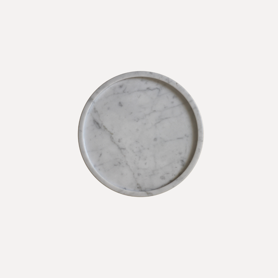 The Clint Pedestal- Carrara Marble