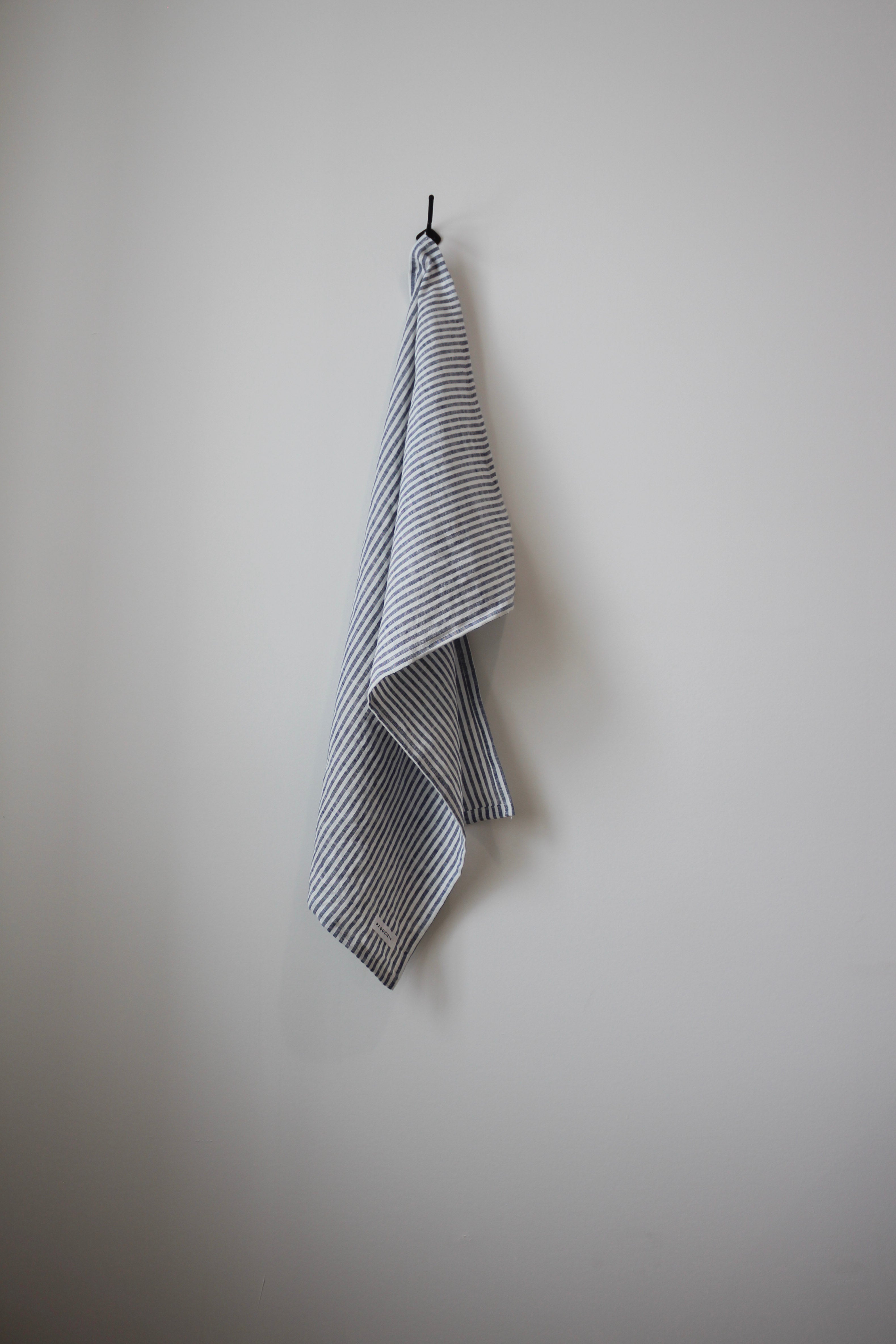 The Sawyer Tea Towel- Navy Stripe