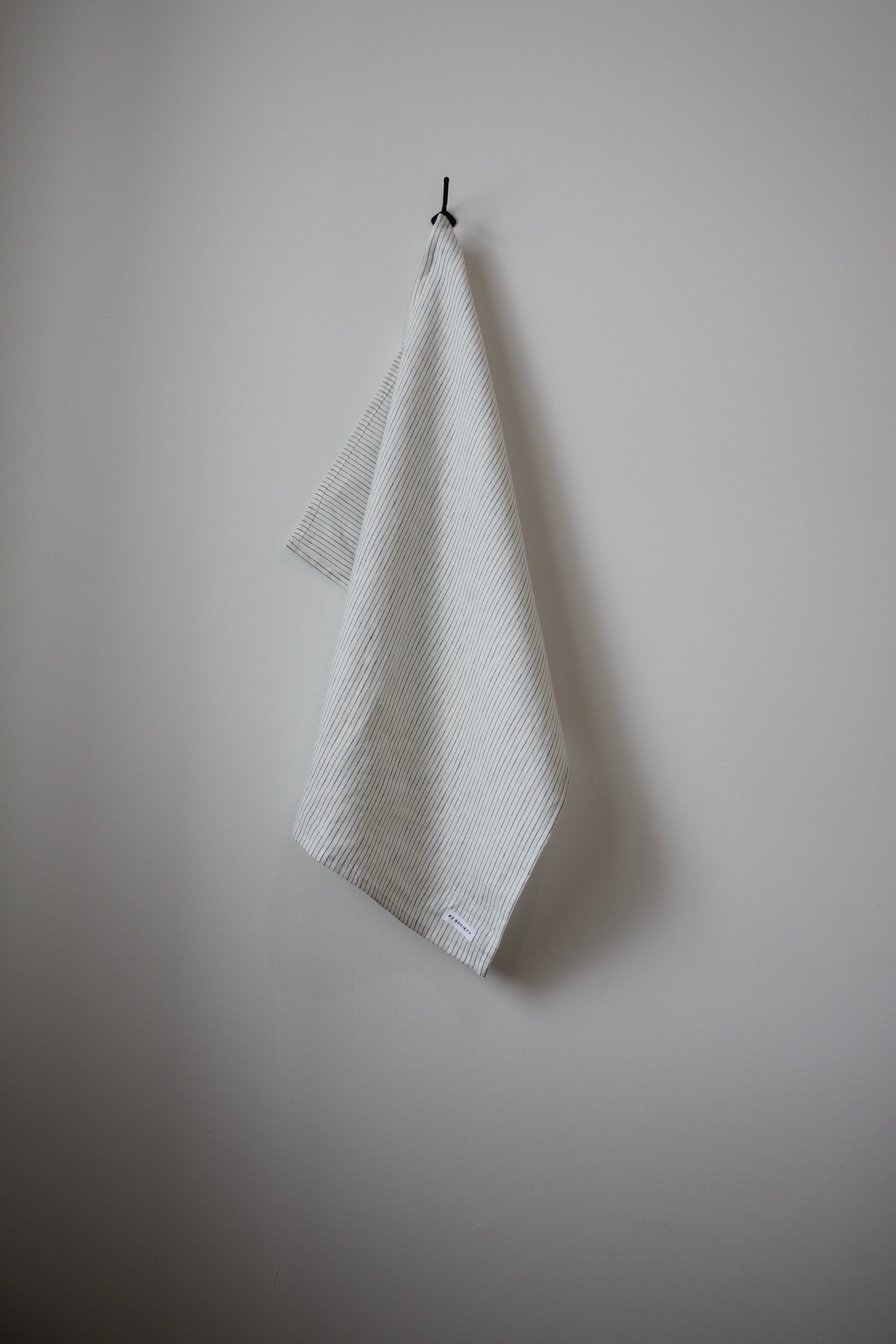 The Sawyer Tea Towel- Blue Pinstripe