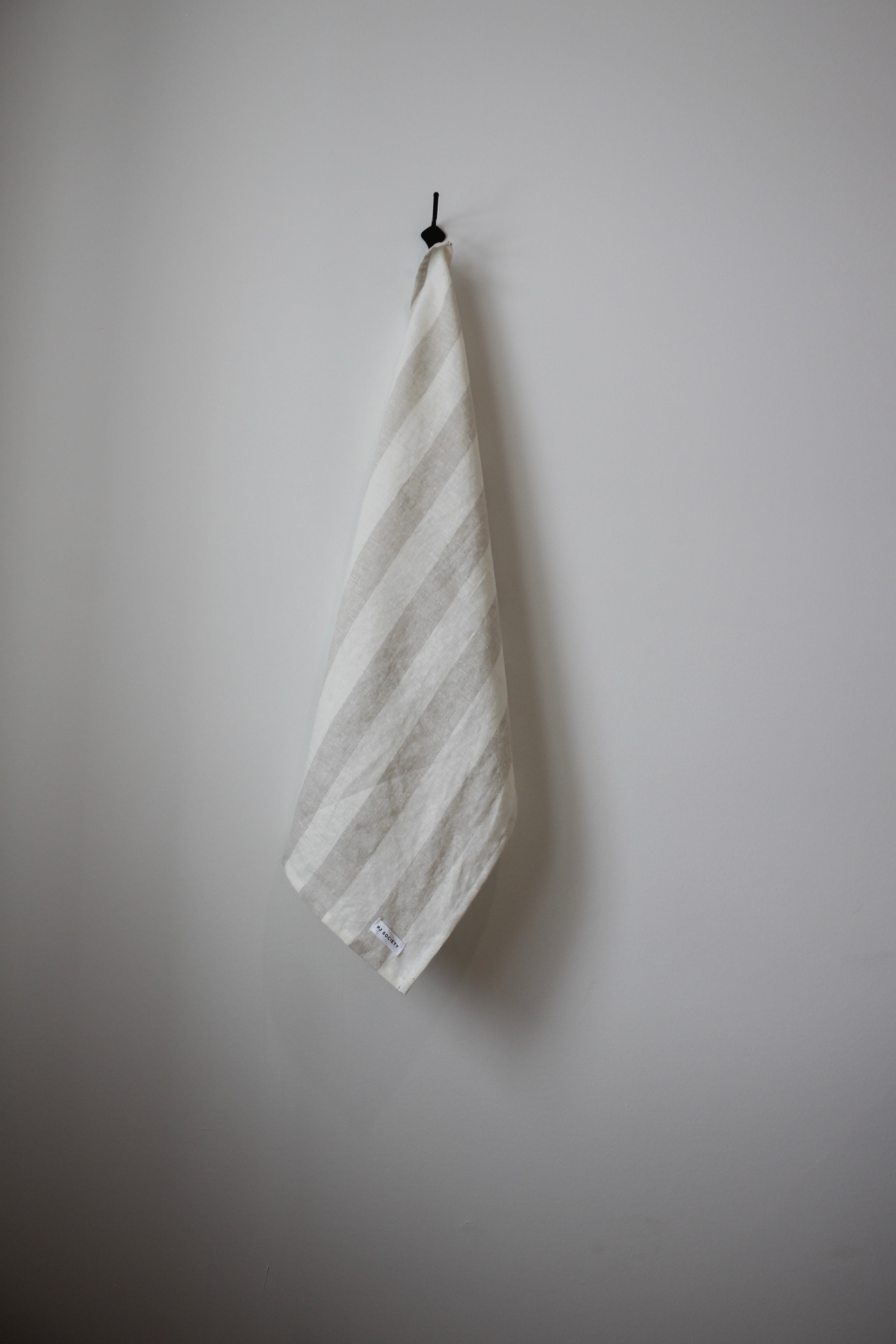 The Sawyer Tea Towel- Thick Beige Stripe