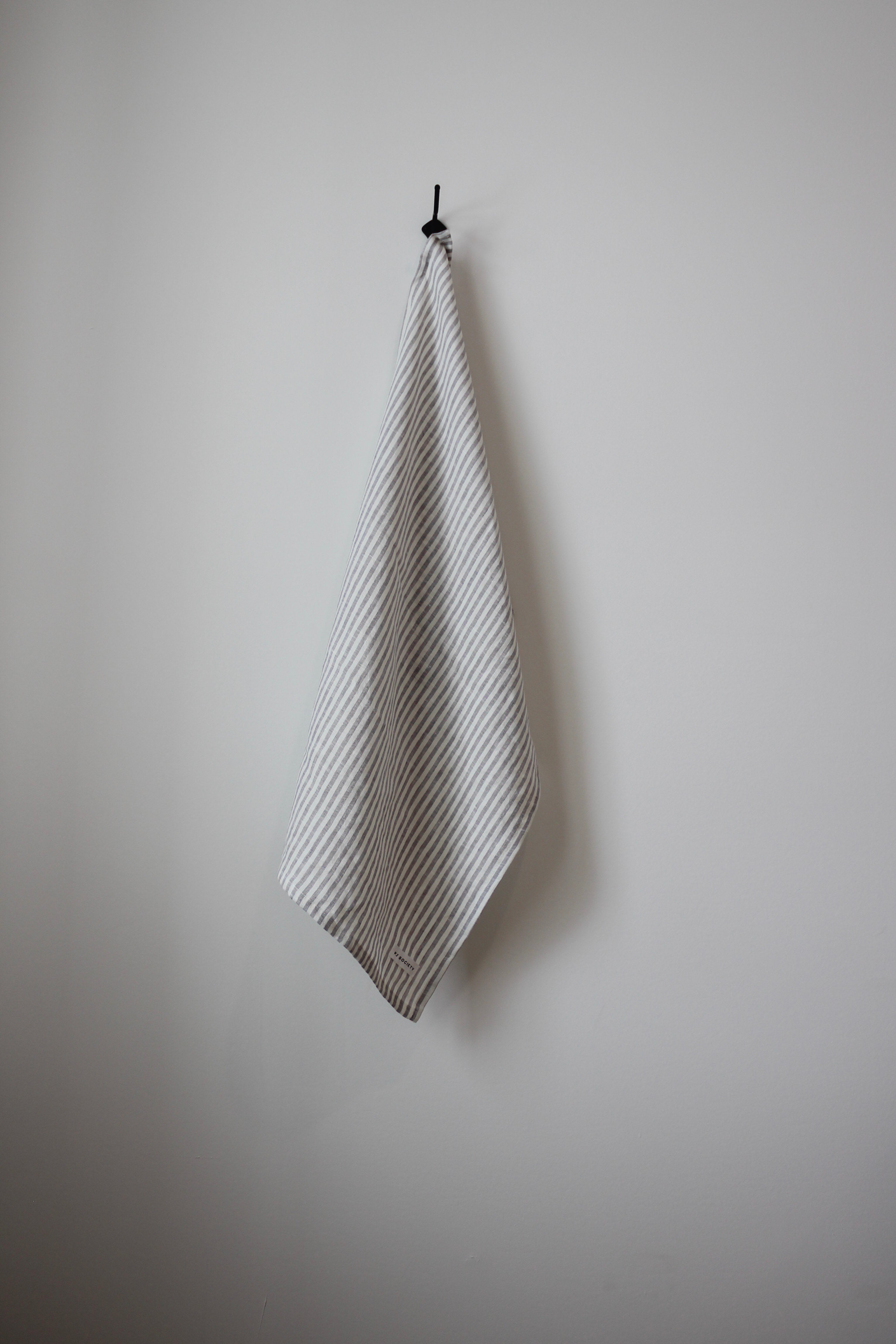 The Sawyer Tea Towel- Grey Stripe