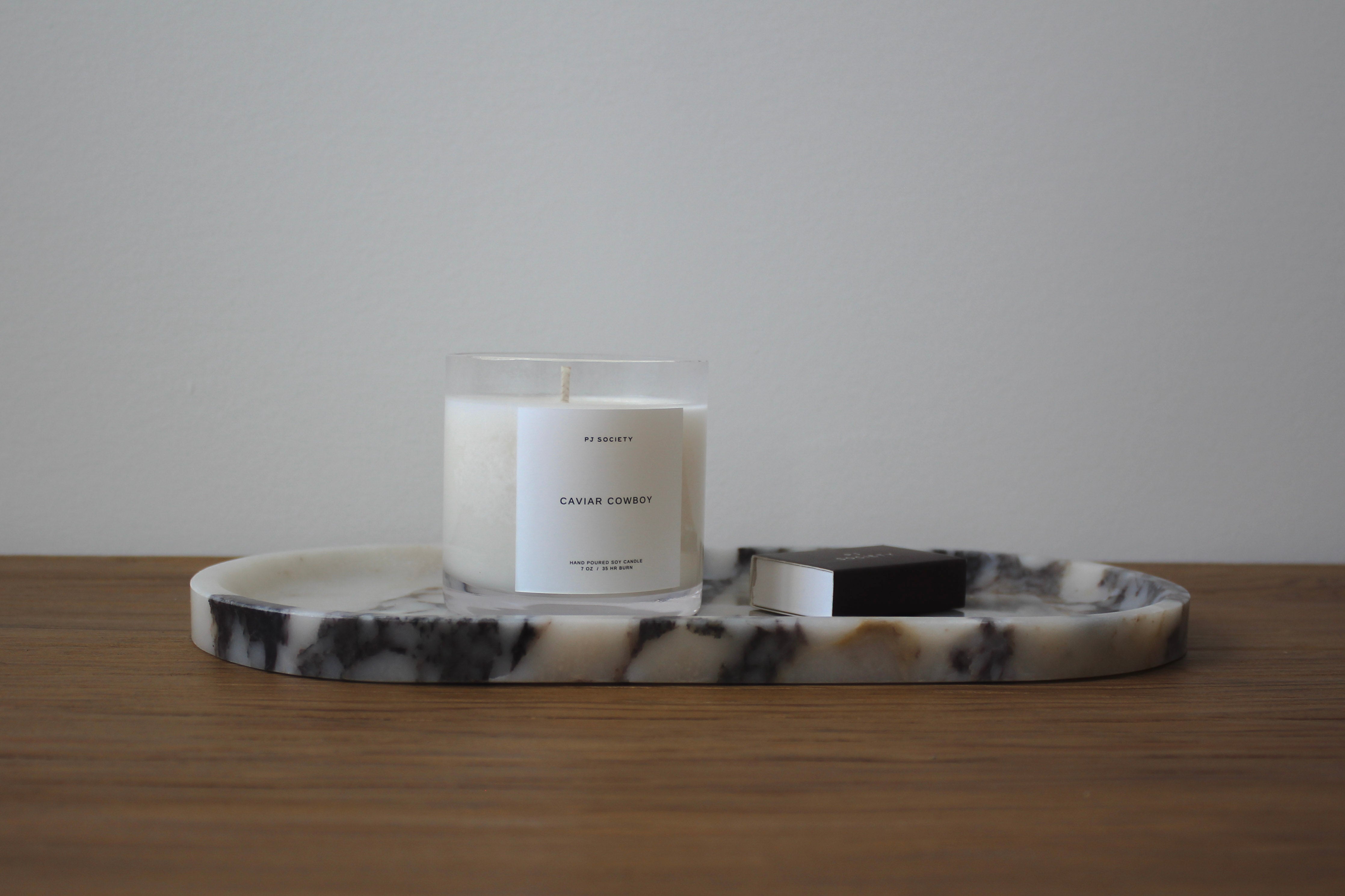 The Collins Oval Tray- Calacatta Viola